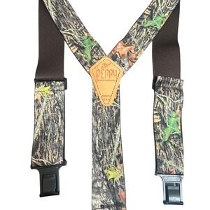 Perry Suspenders Men OS Mossy Oak Camo Belt Clip Hunting Y-Back